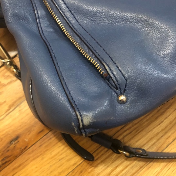 Kate Spade blue satchel with cross body strap - Picture 8 of 9